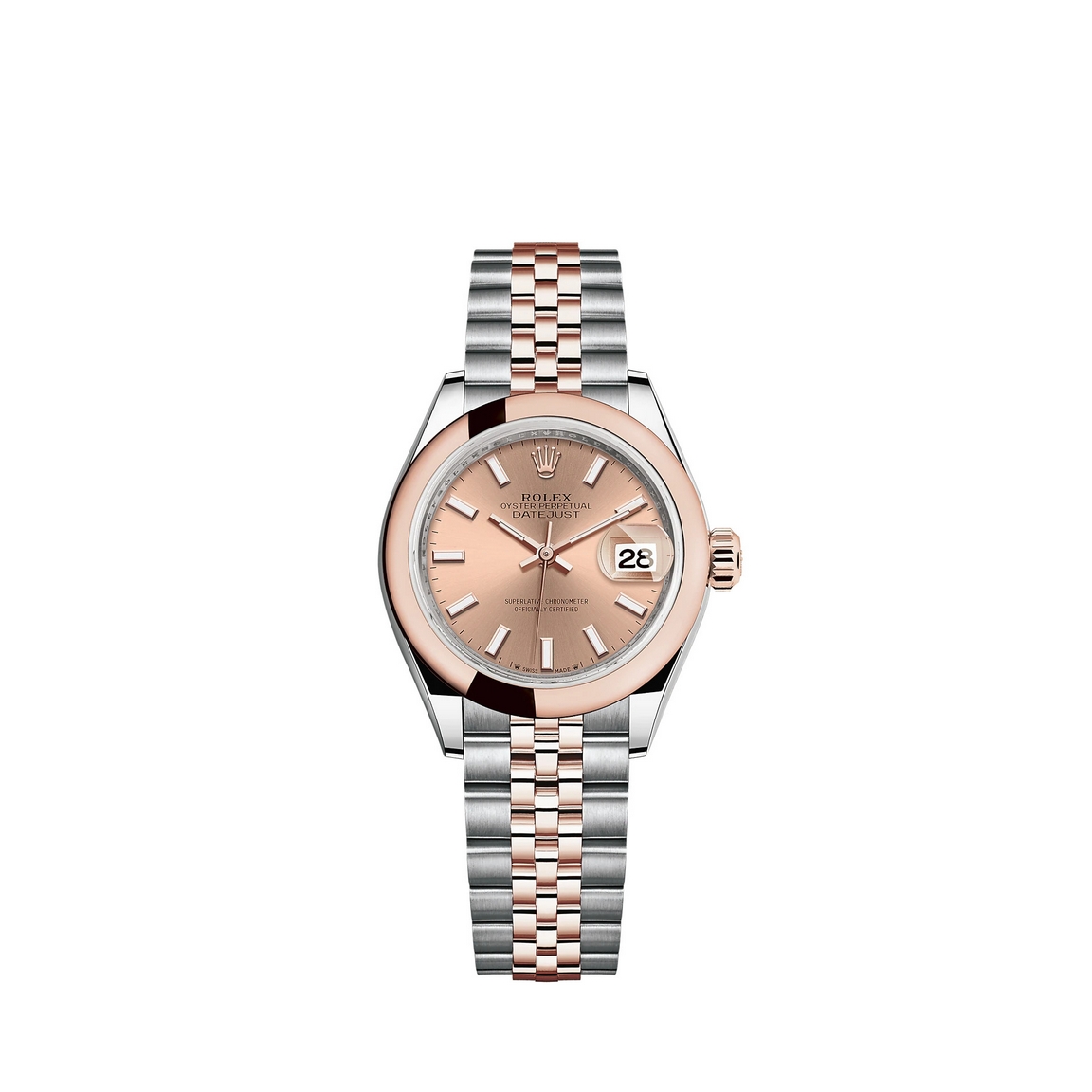 Copie de Rolex Lady-Datejust Rolesor combinaison d'Oystersteel Or Everose 18 ct M279161-0023