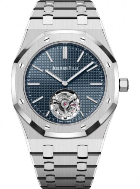 Montre Audemars Piguet Royal Oak Tourbillon Volant Automatique Jumbo Extra Plate 50e Anniversaire Acier Inoxydable 39 mm Cadran Bleu 26670ST.OO.1240ST.01 Montre Audemars Piguet Royal Oak Tourbillon Volant Automatique Jumbo Extra Plate 50e Anniversaire Acier Inoxydable 39 mm Cadran Bleu 26670ST.OO.1240ST.01