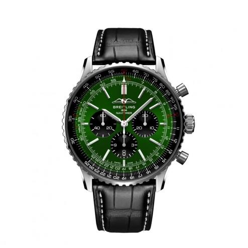 Montre Breitling Navitimer B01 Chronographe 46 Acier Inoxydable Cadran Vert AB0137241L1P1 Montre Breitling Navitimer B01 Chronographe 46 Acier Inoxydable Cadran Vert AB0137241L1P1