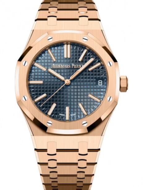 Montre Audemars Piguet Royal Oak Automatique 50e Anniversaire Or Rose 41 mm Cadran Bleu 15510OR.OO.1320OR.01 Montre Audemars Piguet Royal Oak Automatique 50e Anniversaire Or Rose 41 mm Cadran Bleu 15510OR.OO.1320OR.01