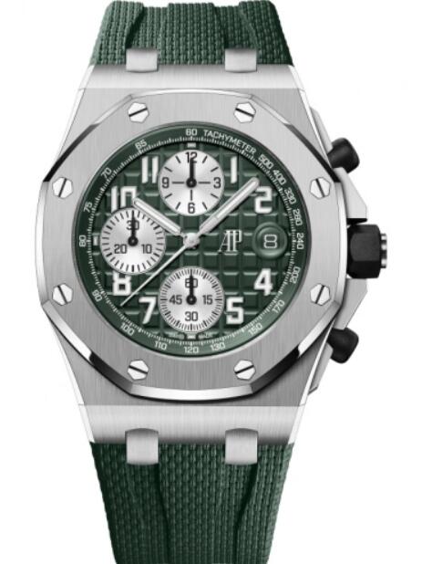 Montre Audemars Piguet Royal Oak Offshore Chronographe Automatique Titane 42 mm Cadran Vert 26238TI.OO.A056CA.01 Montre Audemars Piguet Royal Oak Offshore Chronographe Automatique Titane 42 mm Cadran Vert 26238TI.OO.A056CA.01