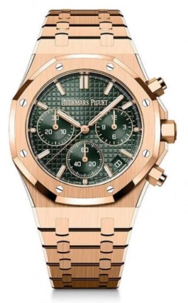 Montre Audemars Piguet Royal Oak Chronographe Automatique Or Rose 41 mm Cadran Kaki 26240OR.OO.1320OR.04 Montre Audemars Piguet Royal Oak Chronographe Automatique Or Rose 41 mm Cadran Kaki 26240OR.OO.1320OR.04