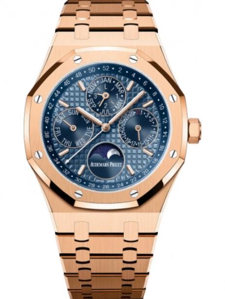 Montre Audemars Piguet Royal Oak Quantieme Perpetuel Or Rose 41 mm Bleu 26574OR.OO.1220OR.03 Montre Audemars Piguet Royal Oak Quantieme Perpetuel Or Rose 41 mm Bleu 26574OR.OO.1220OR.03
