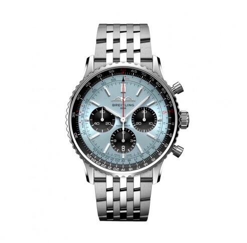 Montre Breitling Navitimer B01 Chronographe 43 mm en acier inoxydable avec cadran bleu glacier AB0138241C1A1 Montre Breitling Navitimer B01 Chronographe 43 mm en acier inoxydable avec cadran bleu glacier AB0138241C1A1