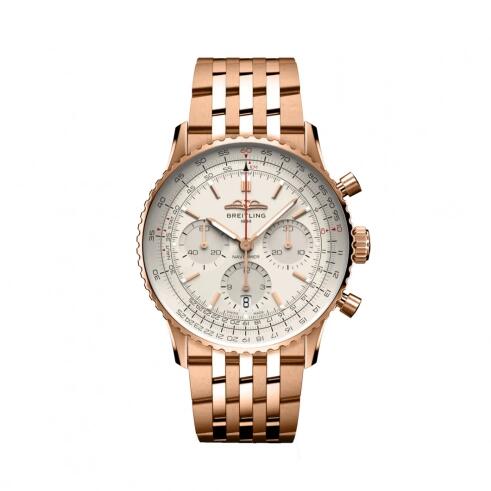 Montre Breitling Navitimer B01 Chronographe 41 Or Rouge Cadran Argent RB0139211G1R1 Montre Breitling Navitimer B01 Chronographe 41 Or Rouge Cadran Argent RB0139211G1R1